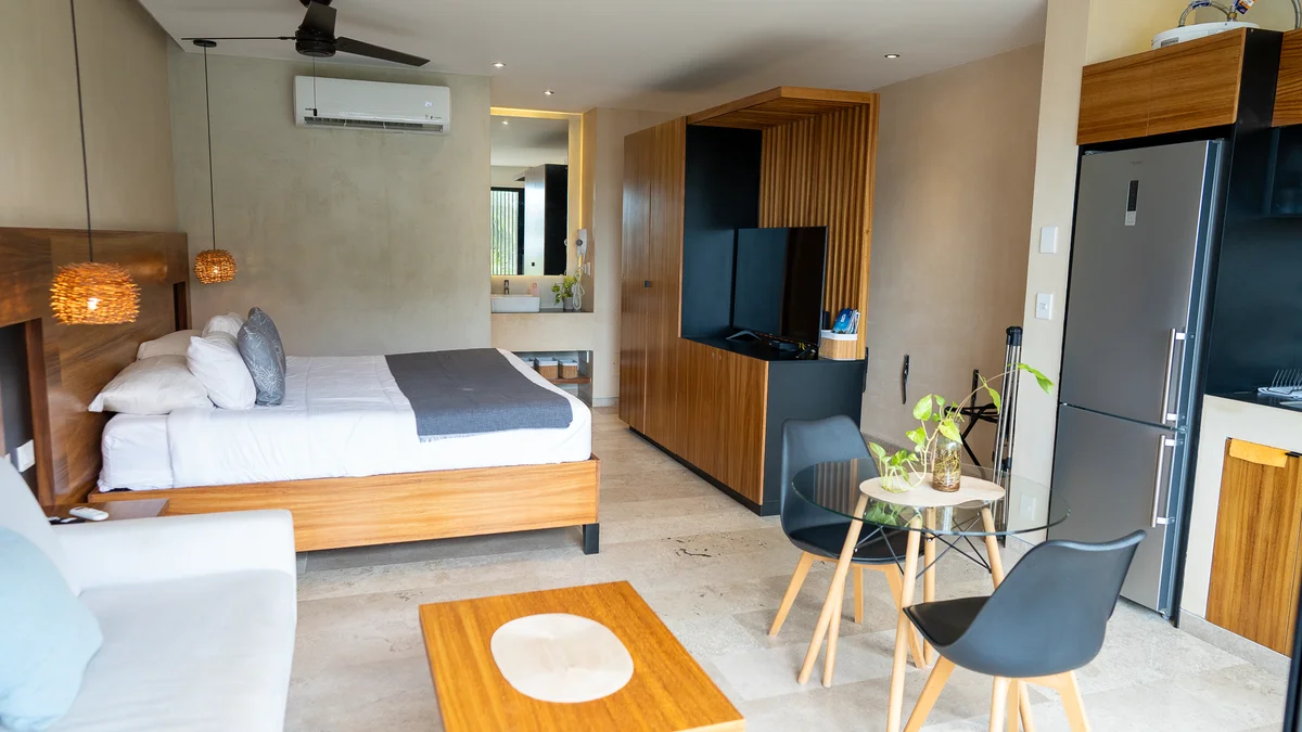 View of Studio Apartment at Kaahal, showcasing Modern Interior, Open Concept Living.