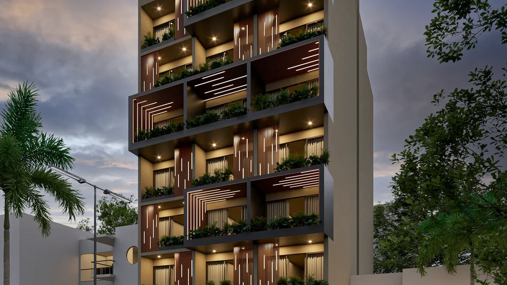 Image of Rooftop Terrace at Mila Condos, featuring Modern Architecture, Building Facade.