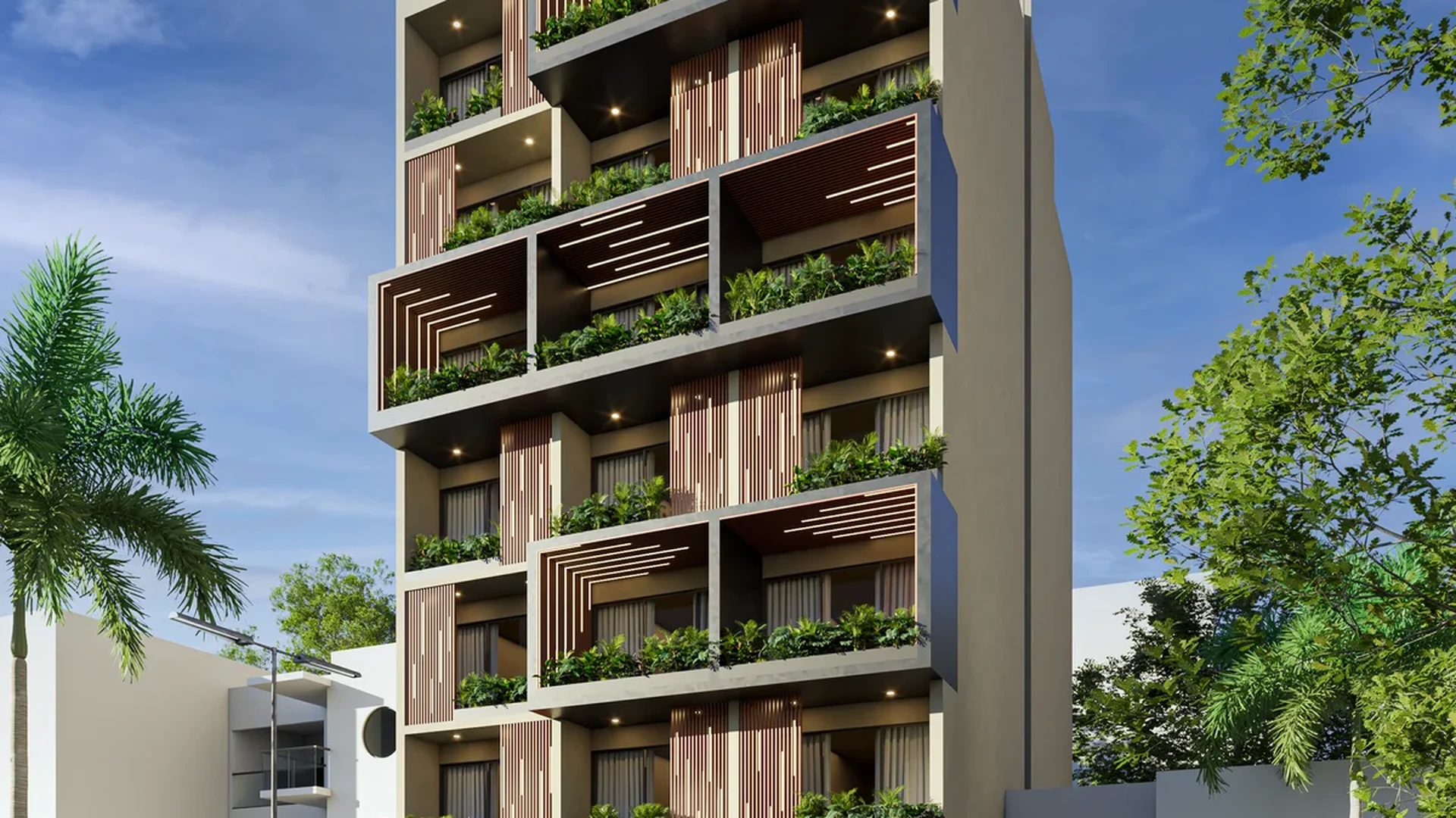 Image of Lobby at Mila Condos, featuring Modern Architecture, Building Exterior.