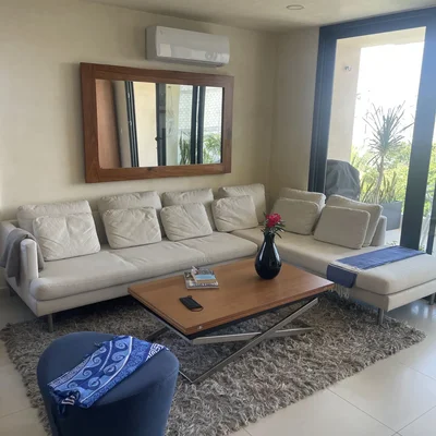 View of Living Room at Polo 5ta, showcasing Modern Interior, Comfortable Sofa.