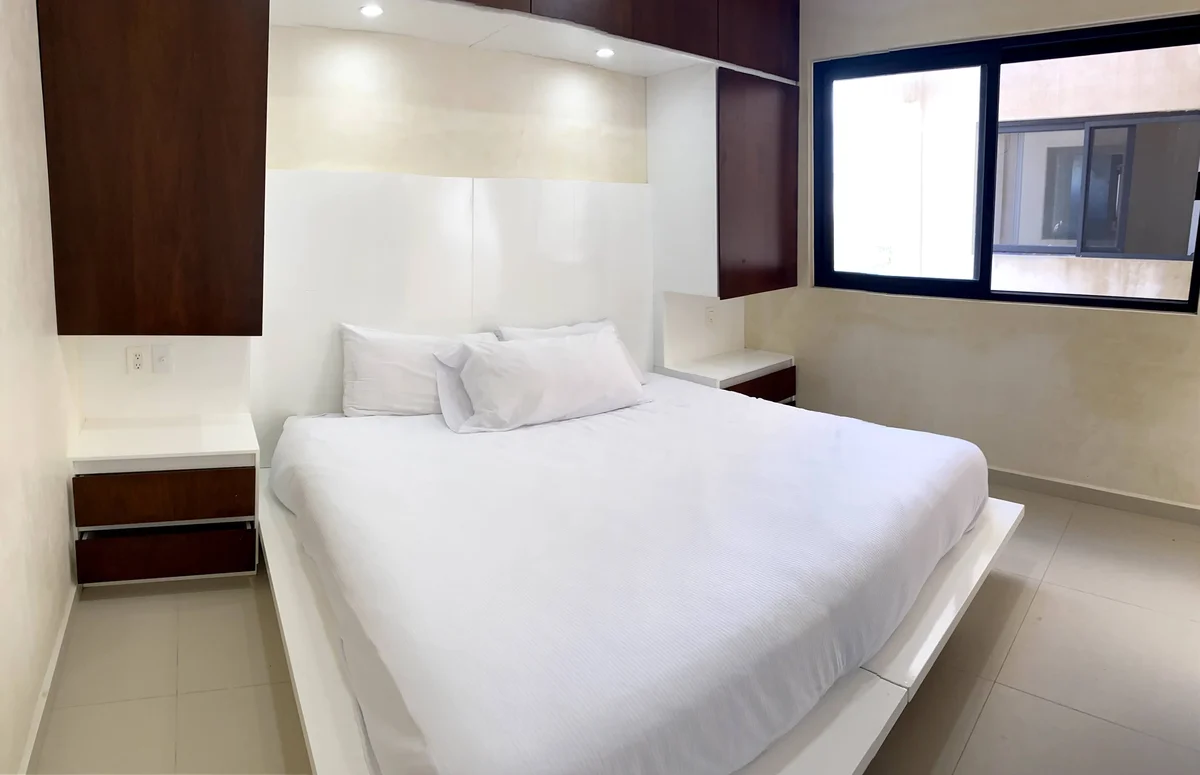 View of Modern Bedroom at Polo 5ta, showcasing Residential Bedroom, Minimalist Design.