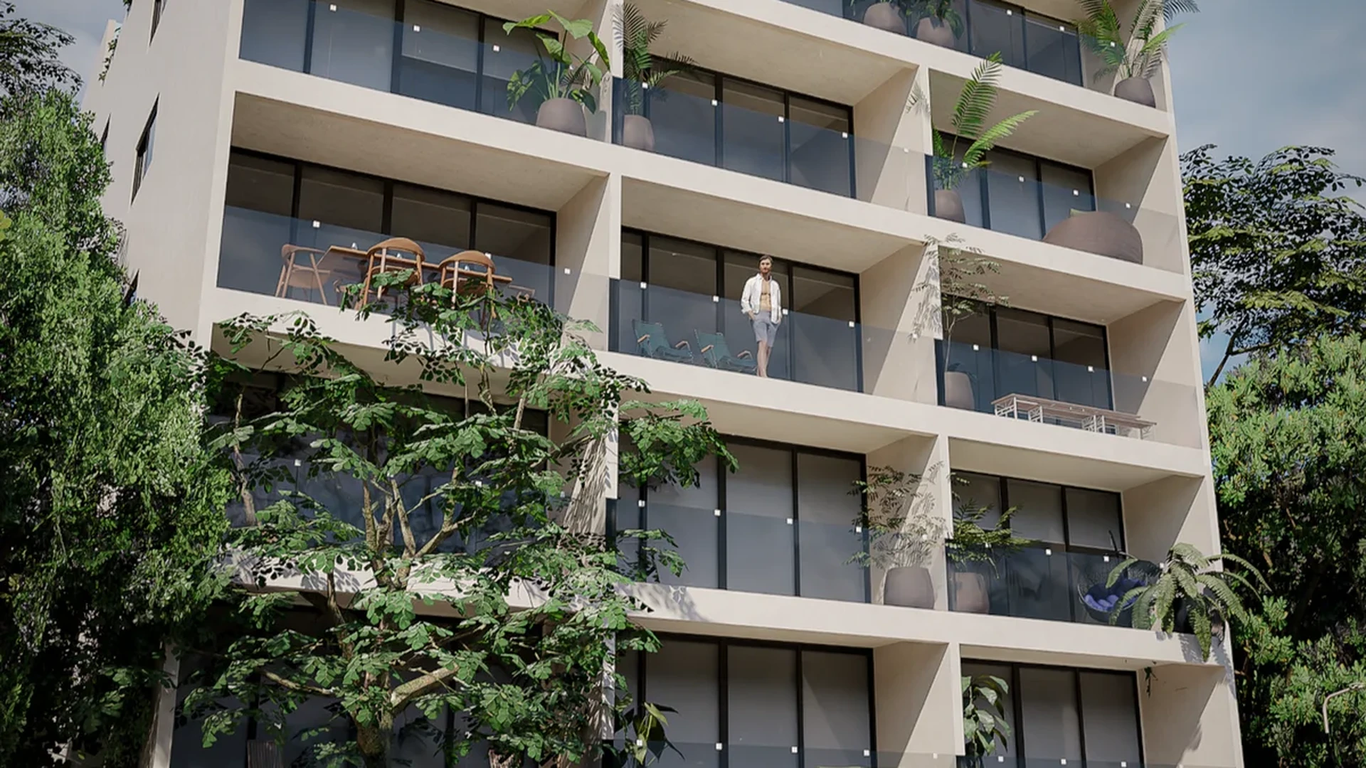 View of Modern Architecture at Polo 5ta, showcasing Apartment Building, Building Facade.