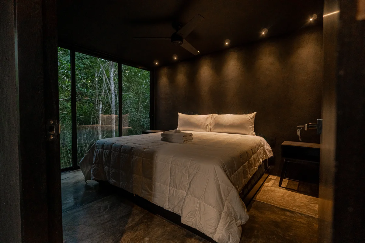 View of Bedroom at Tree60, showcasing Jungle View, Modern Design.