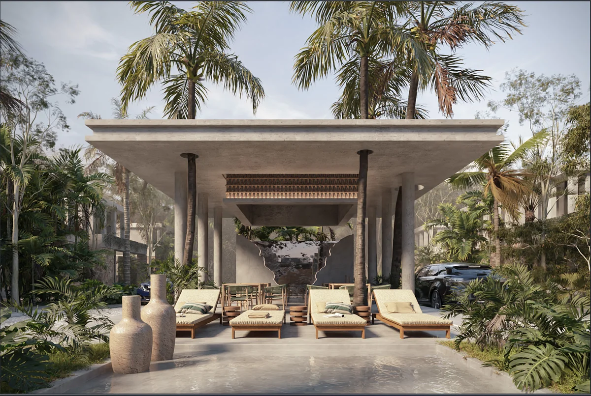 Image of Lounge at Distrito Bondia, featuring Tropical Oasis, Outdoor Lounge.