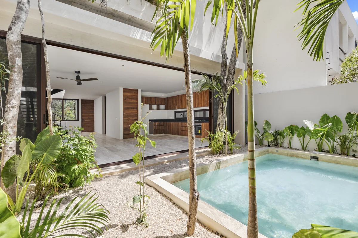 Image of Swimming Pool at Casa Kaa, featuring Modern Kitchen, Open Concept Living.