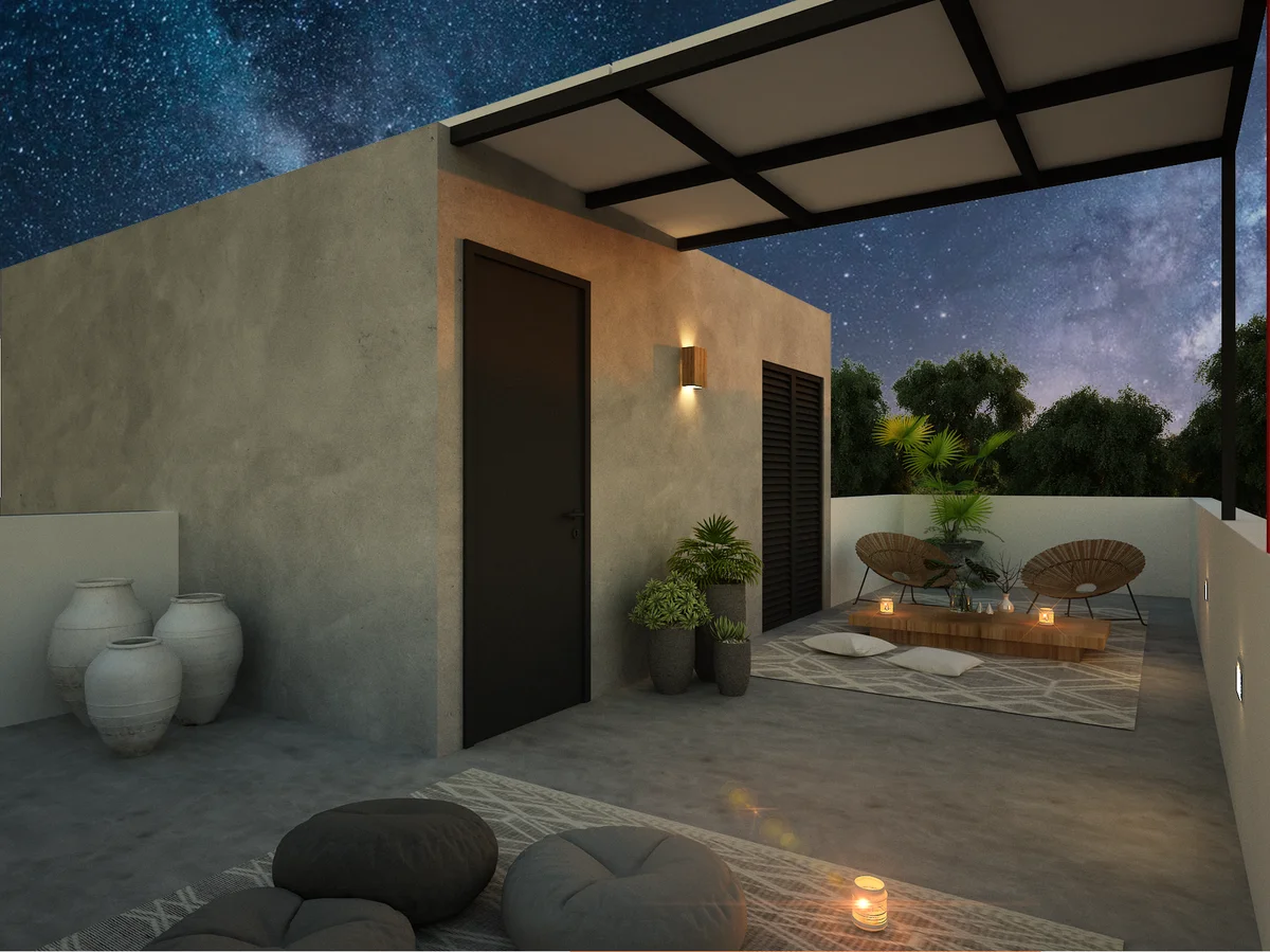 Image of Rooftop Terrace at Fabula, featuring Rooftop Terrace, Outdoor Living.