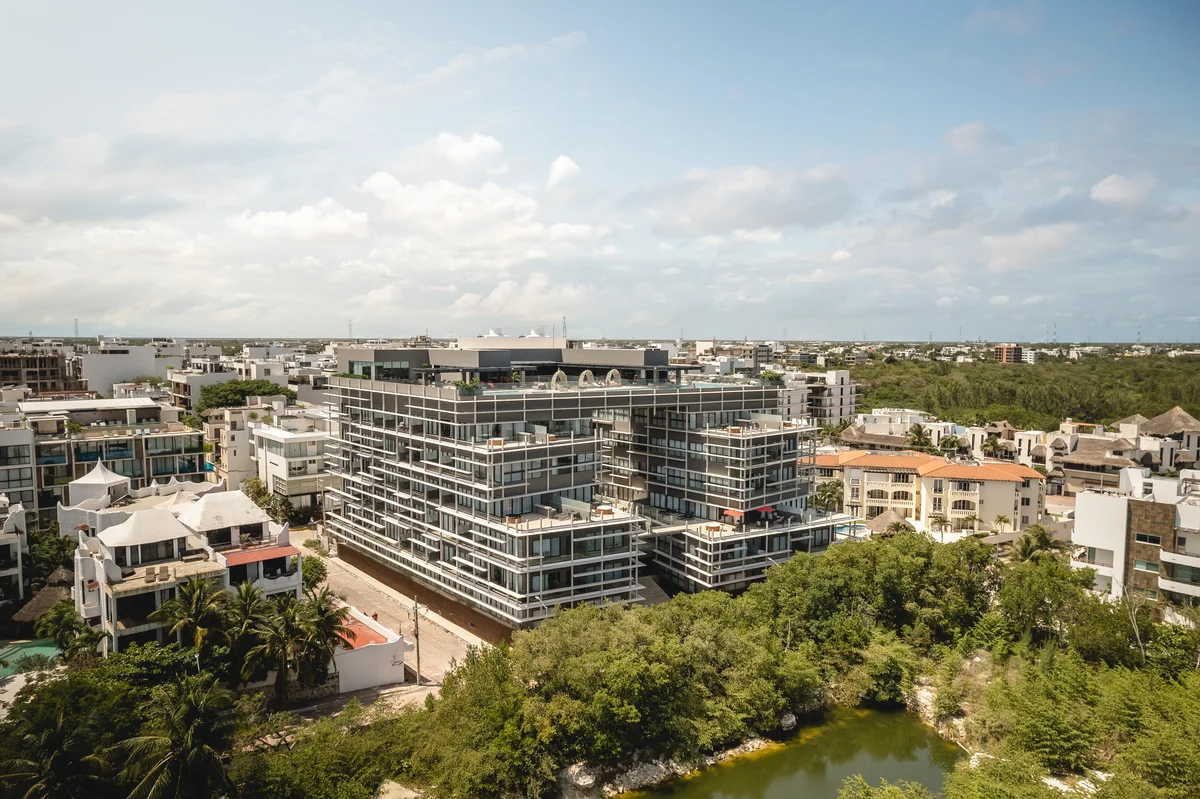 Image of Swimming Pool at Singular Dream, featuring Modern Architecture, Aerial View.