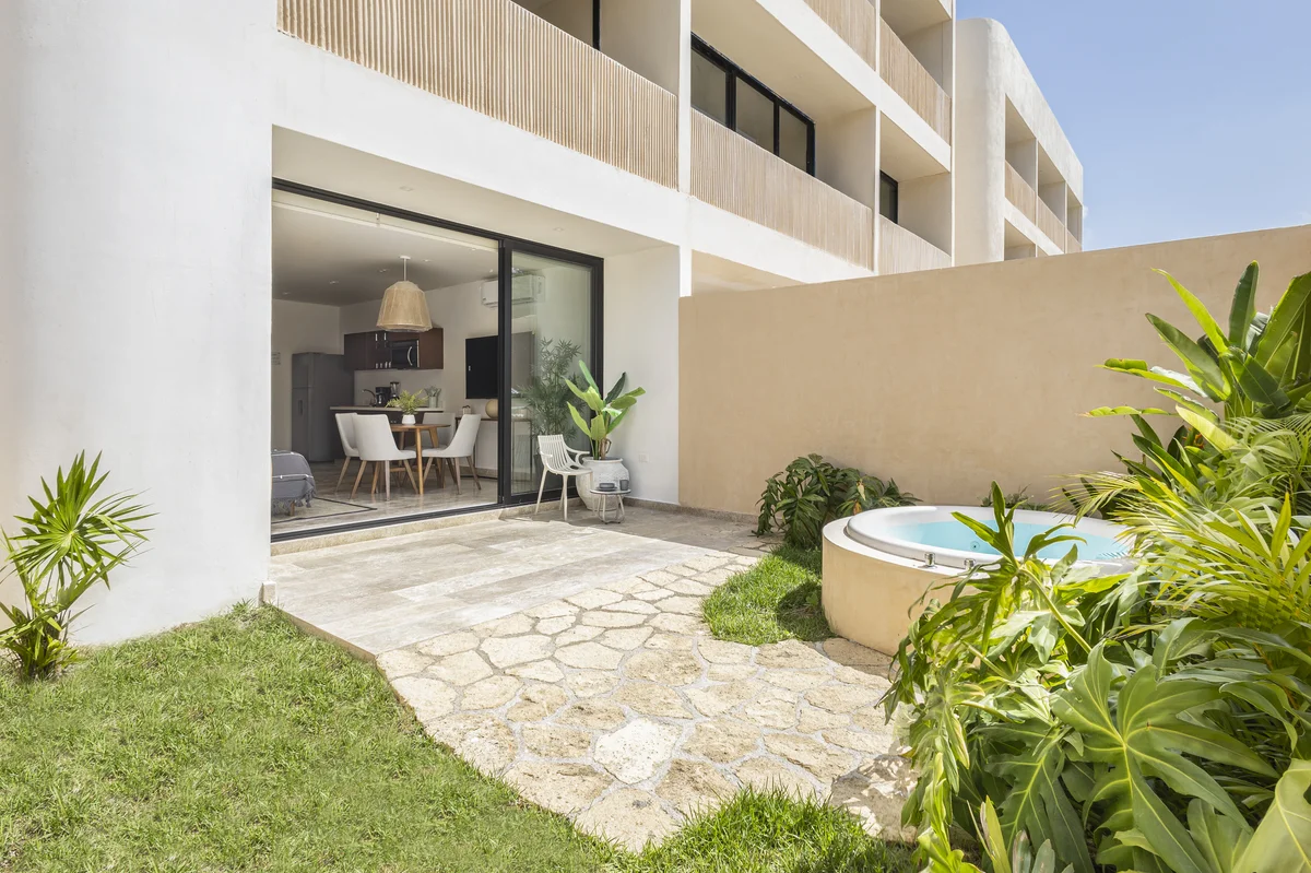 Image of Jacuzzi at Peregrina, featuring Private Patio, Outdoor Living.