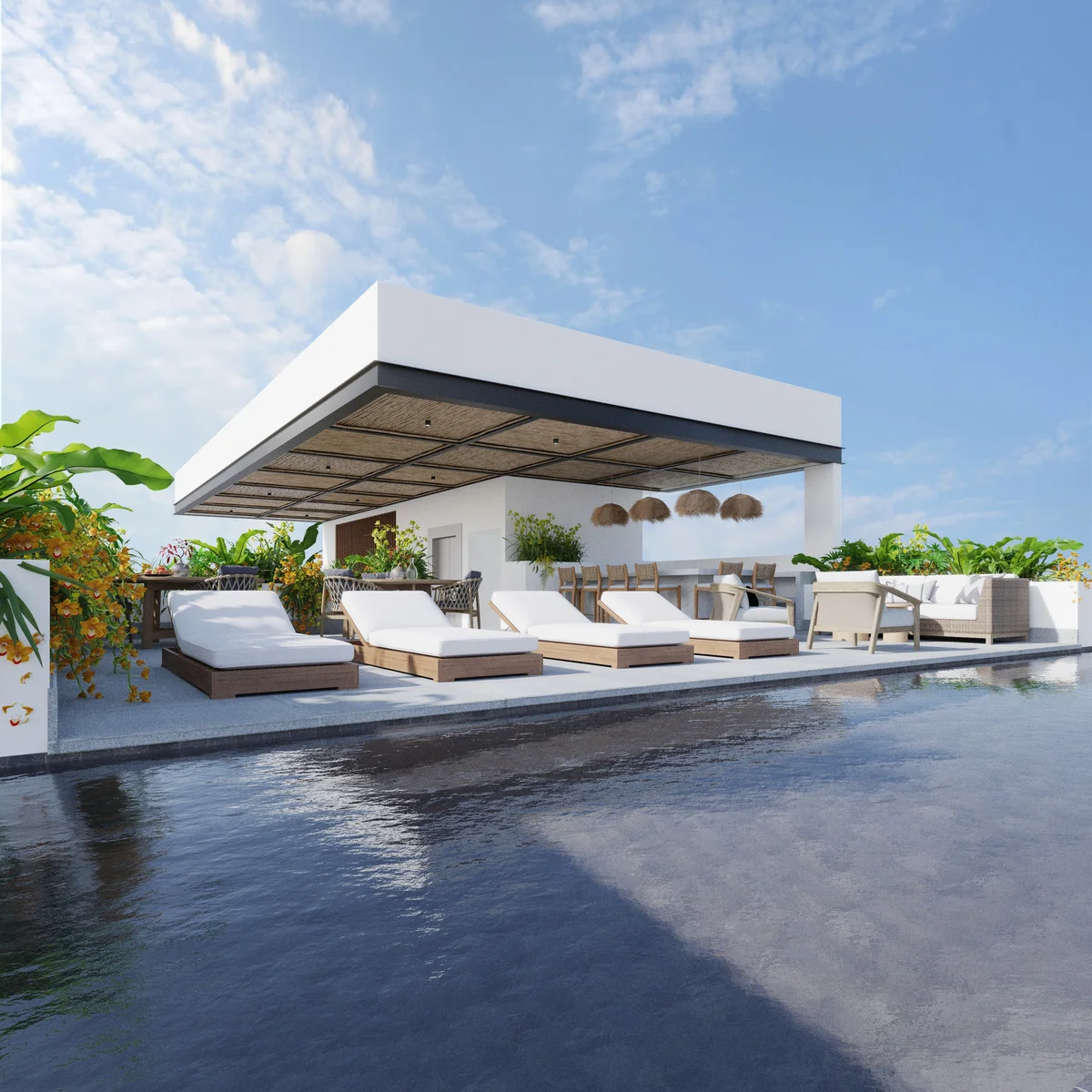 Image of Swimming Pool at Elysium, featuring Rooftop Pool, Luxury Amenity.