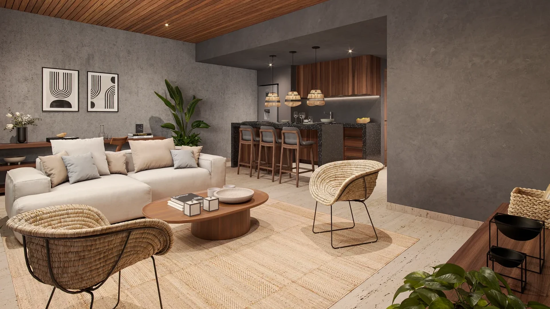 Image of Lounge at Punta Playa, featuring Open Concept Living, Modern Kitchen.