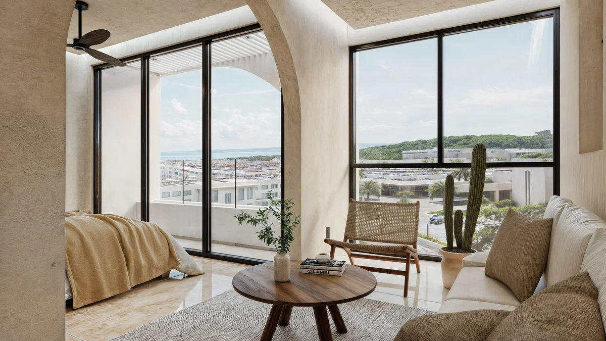 Image of a Ocean View, featuring Floor-to-Ceiling Windows and Private Balcony.