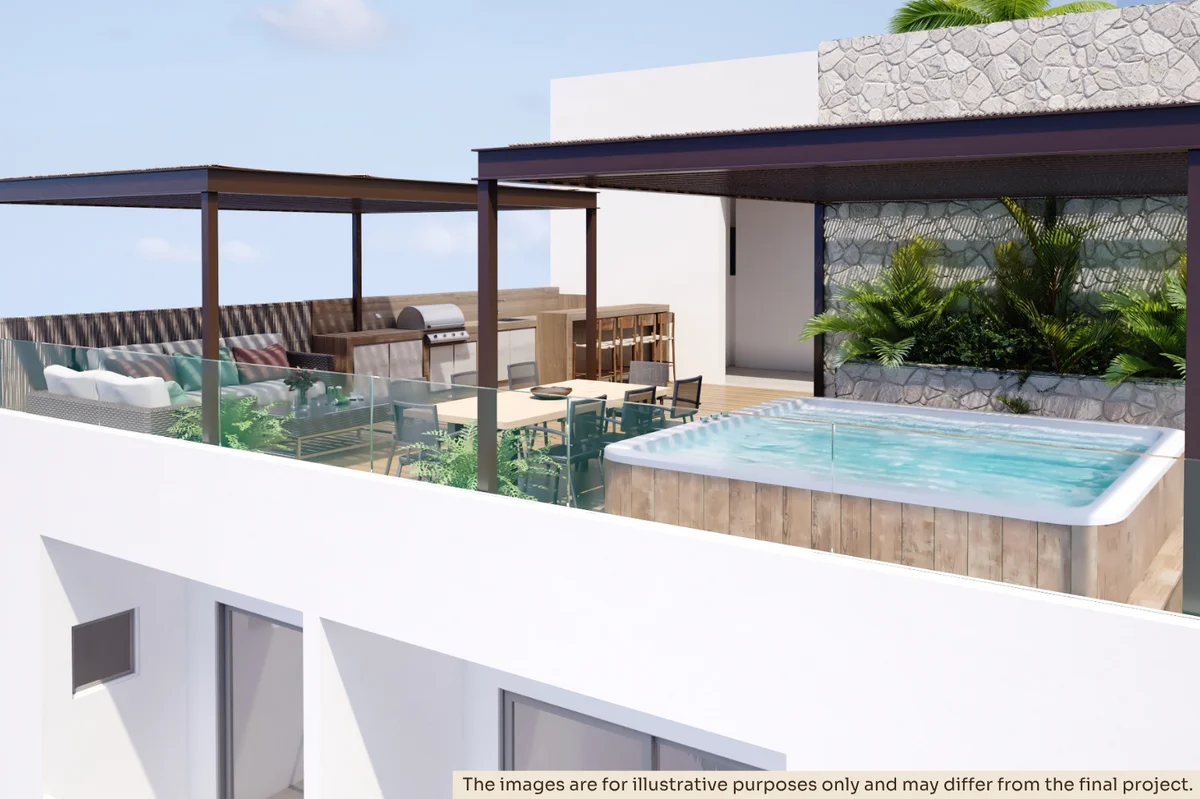 Image of Jacuzzi at Costalina Residences, featuring Rooftop Terrace, Outdoor Living.