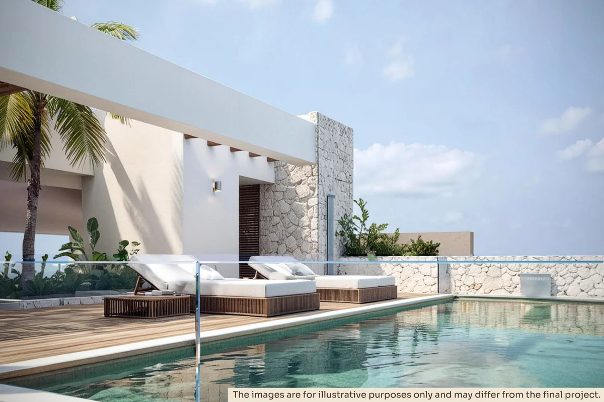 Image of Swimming Pool at Costalina Residences, featuring Rooftop Pool, Modern Architecture.