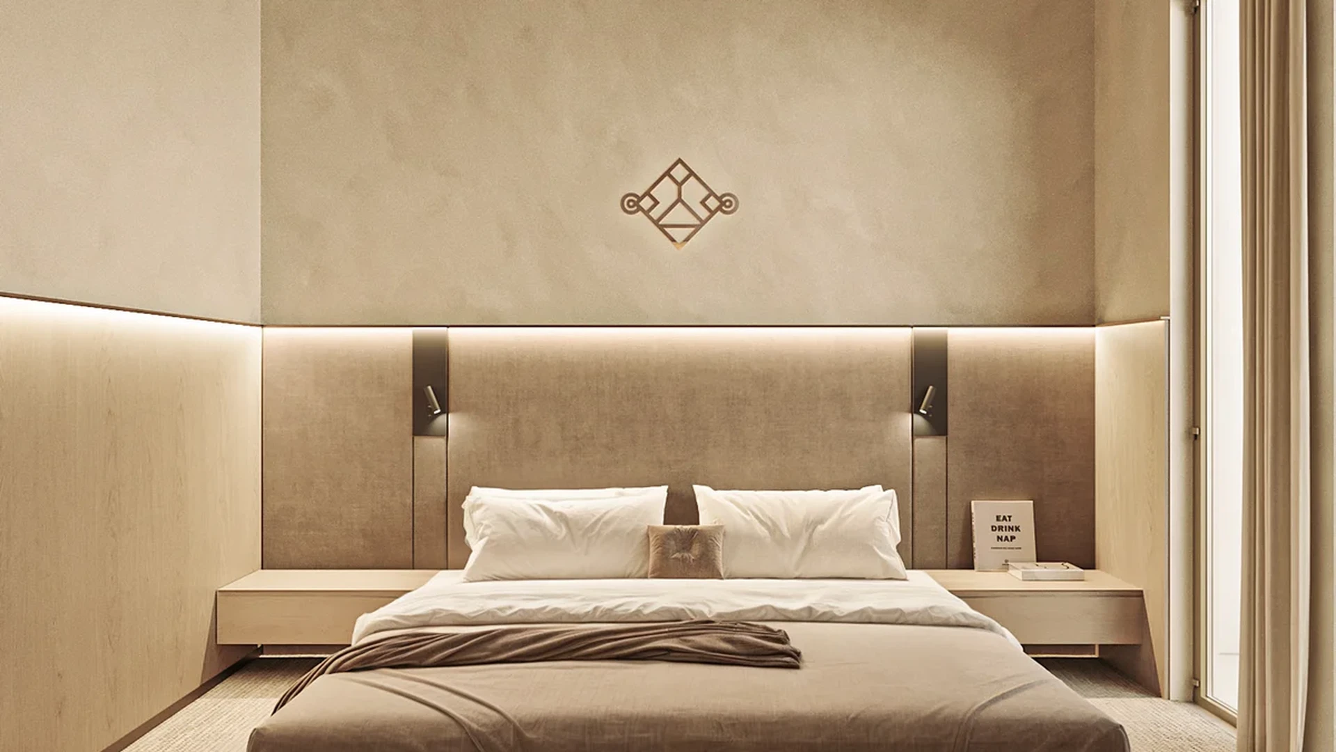 View of Modern Bedroom at Spirit 1978, showcasing Luxury Bedroom, Minimalist Design.