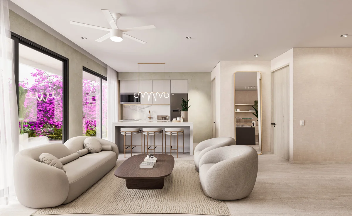 Image of Garden at Atzaro Residences, featuring Open Concept Living, Modern Kitchen.