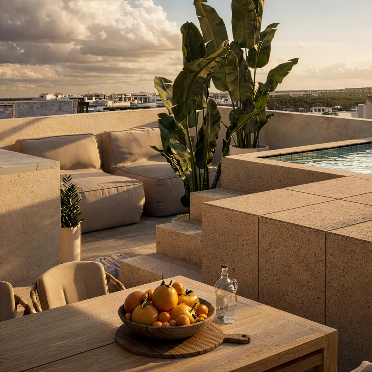 Image of Swimming Pool at Atzaro Residences, featuring Rooftop Terrace, Outdoor Living.