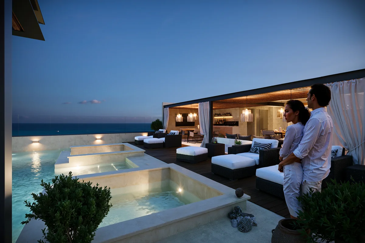 Image of Swimming Pool at Petrus Condos, featuring Rooftop Terrace, Ocean View.