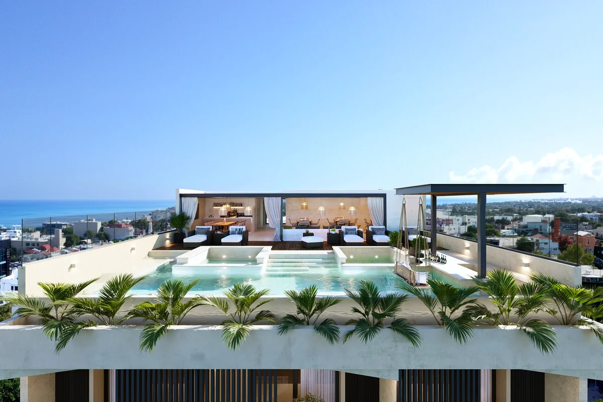 Image of Swimming Pool at Petrus Condos, featuring Rooftop Pool, Ocean View.