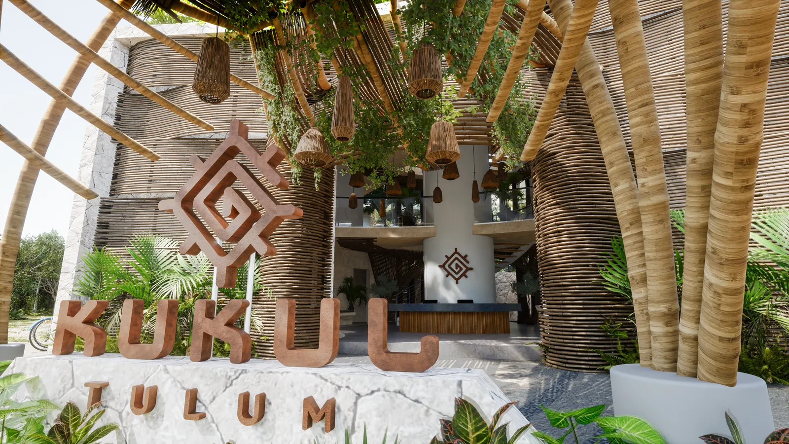 3D render of Kukul Tulum entrance