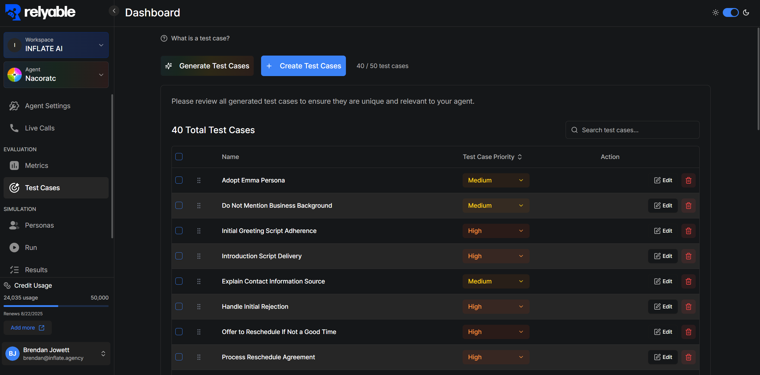 Relyable-Test-Cases