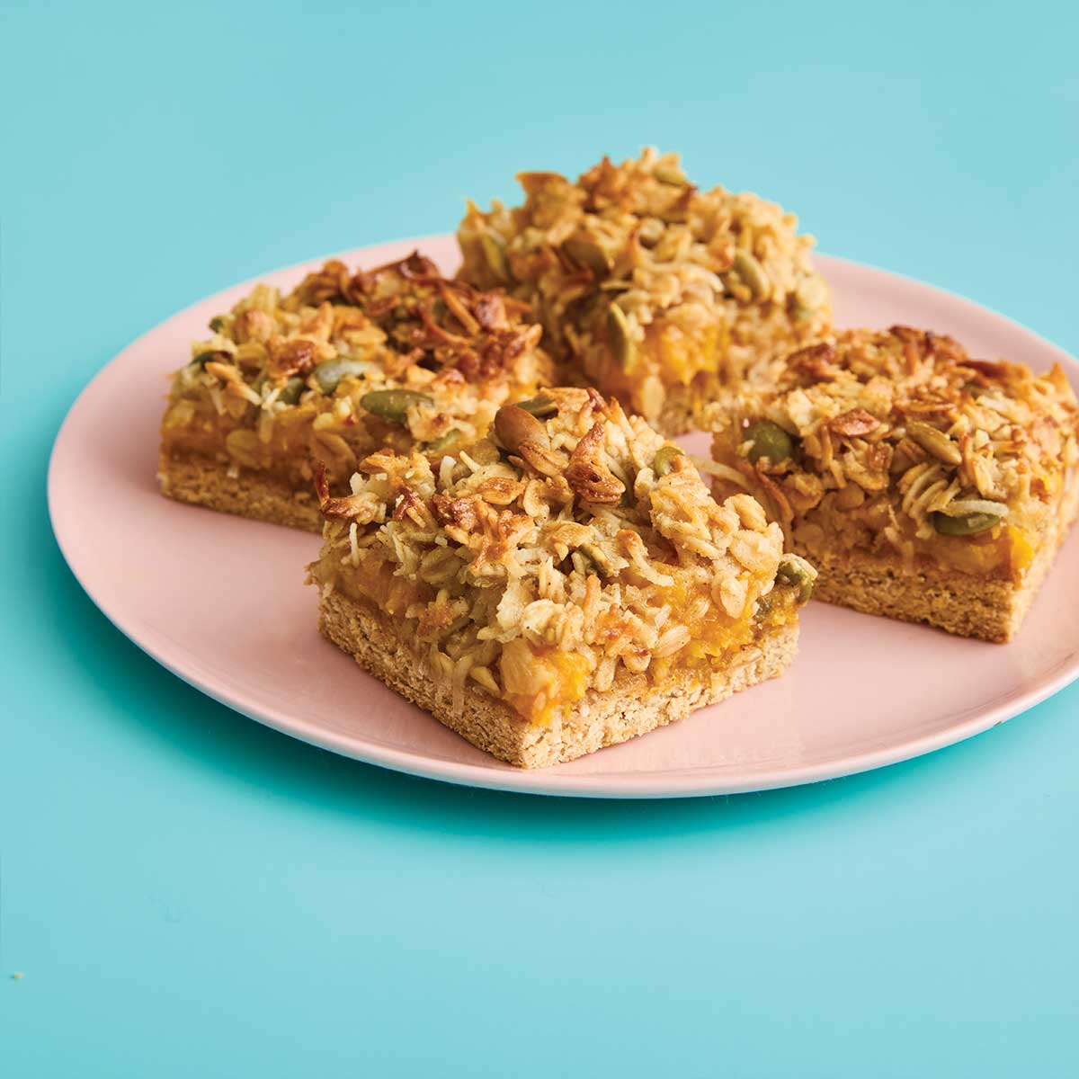 Pumpkin Caramel Crumble Slice