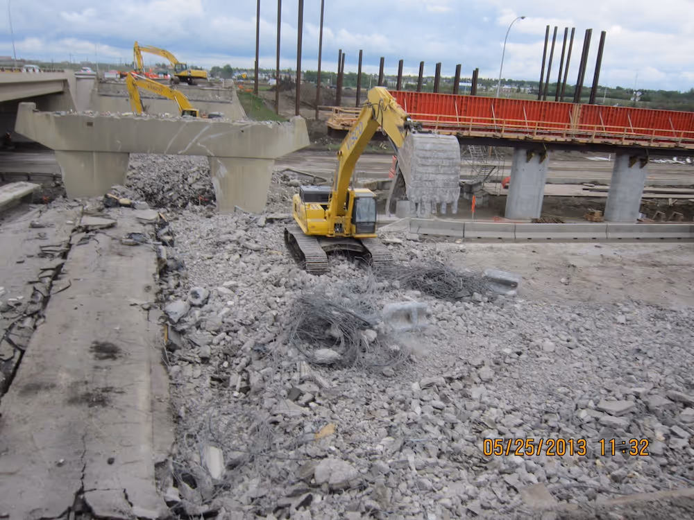 Bridge and overpass demolition