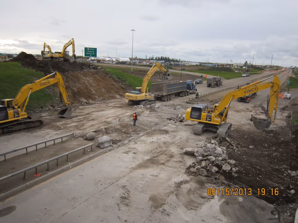 Bridge and overpass demolition