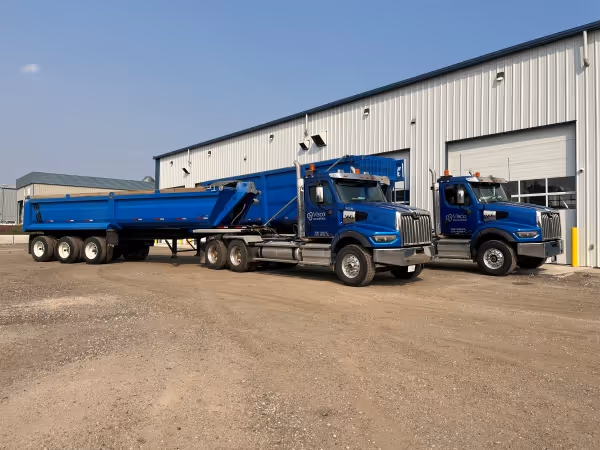 Truck and Trailer at Visco Demolition Shop