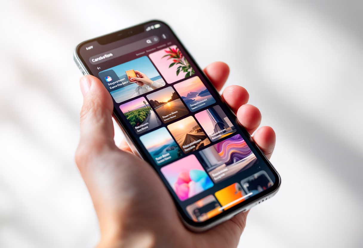 [digital project] image of past client project on a mobile device