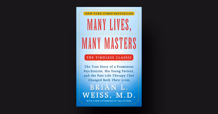 Book cover of 'Many Lives, Many Masters' by Brian L. Weiss, M.D., featuring the subtitle about past-life therapy and a New York Times bestseller label.