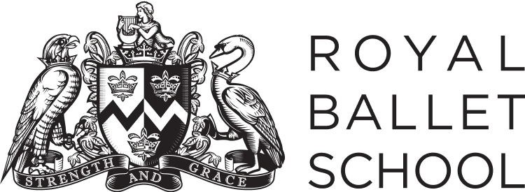 Logo of the Royal Ballet School featuring a stylized crown and the text 'Royal Ballet School'.