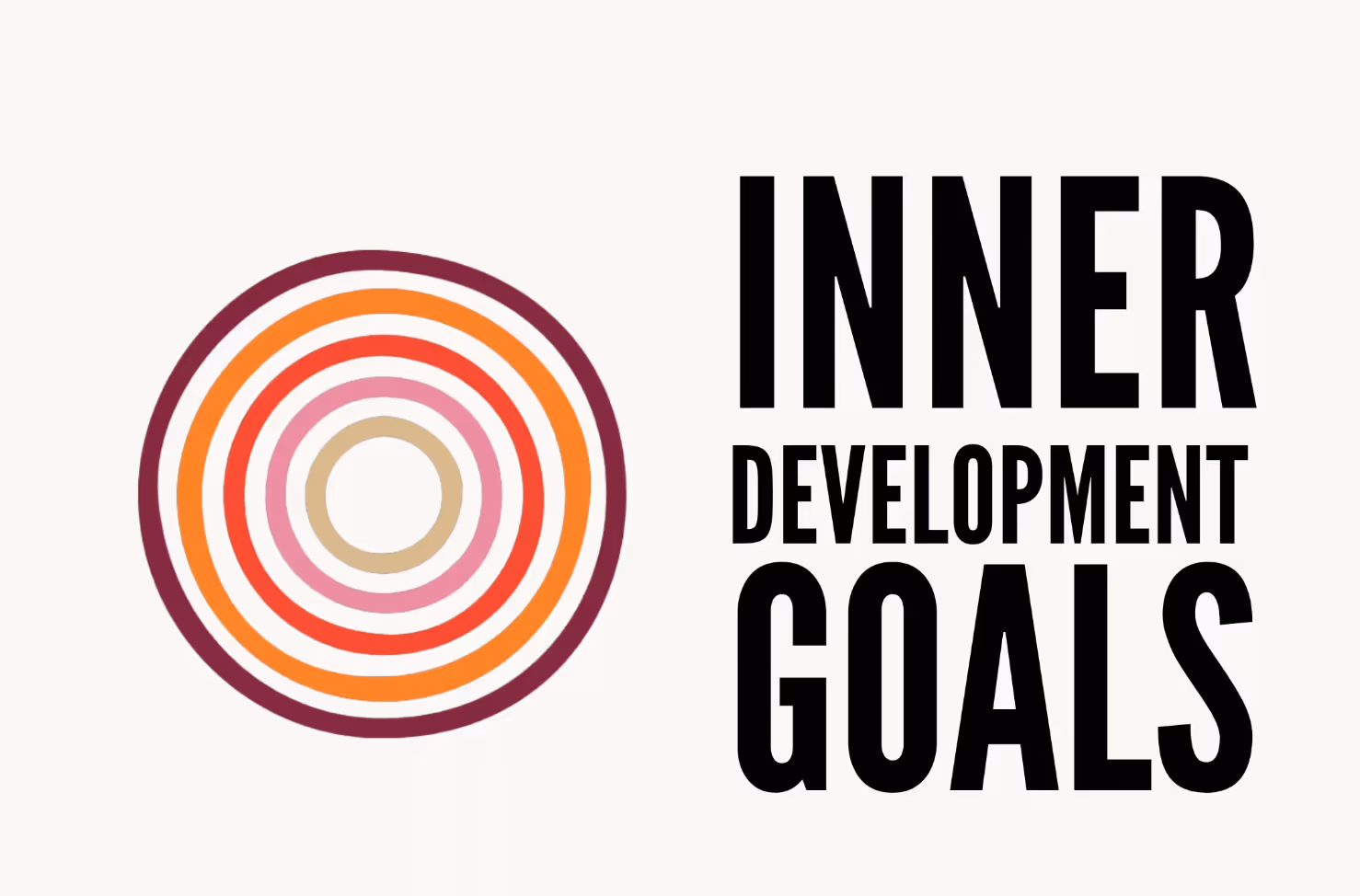 Kleurrijk cirkelvormig logo met daarnaast de tekst "Inner Development Goals".