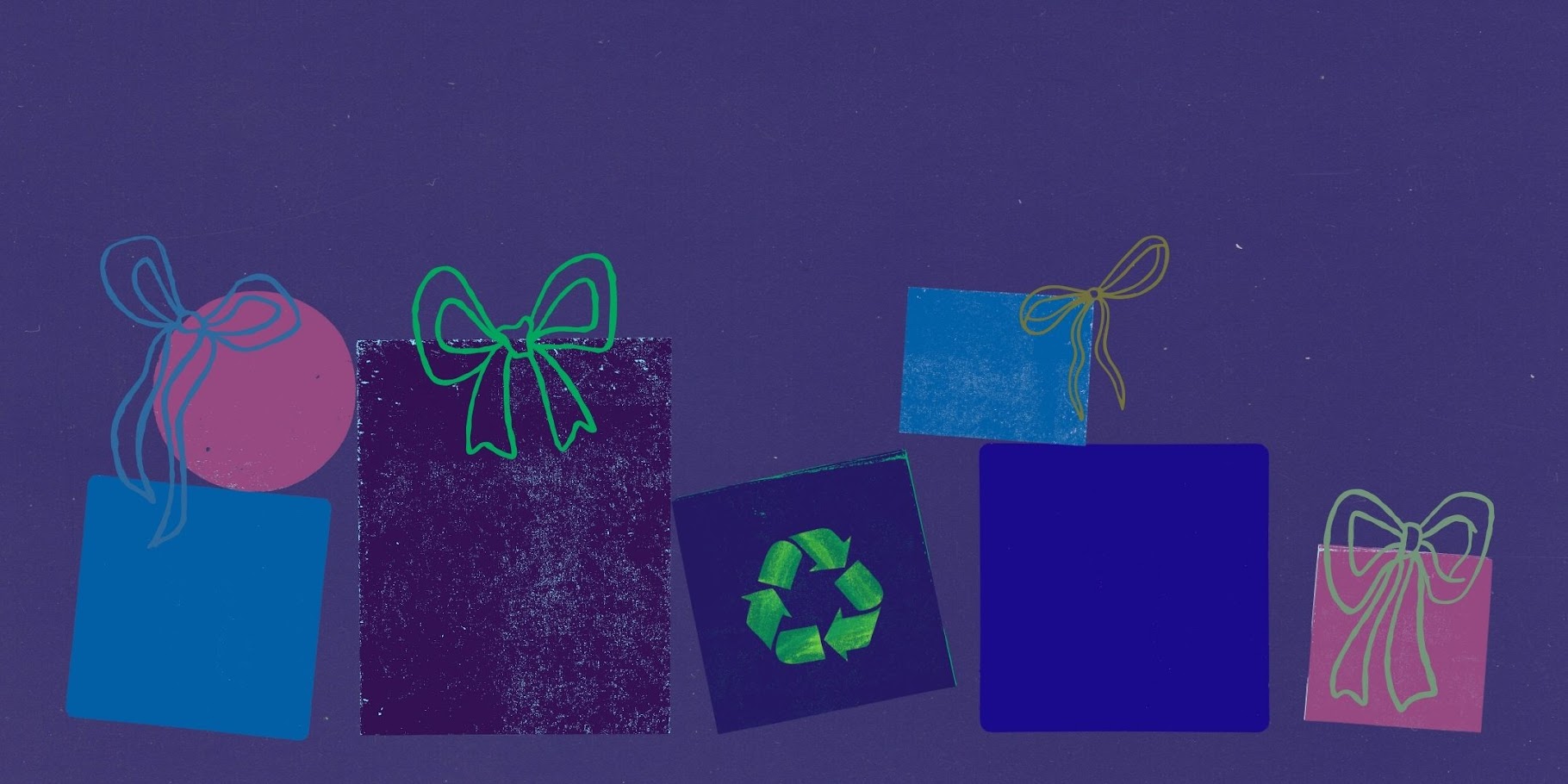  Tekening van gerecyclede cadeautjes 
