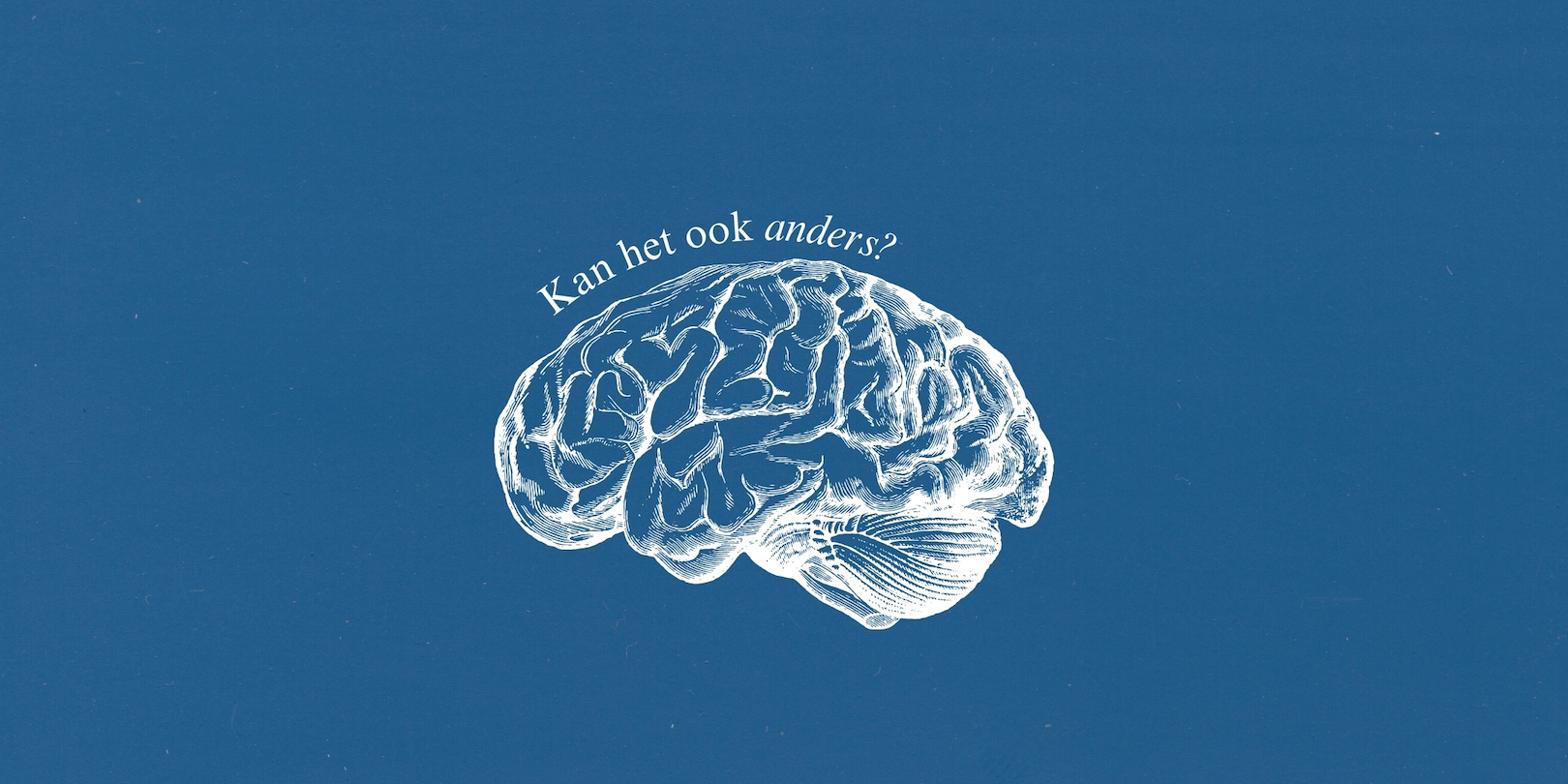 Brein op een blauwe achtergrond