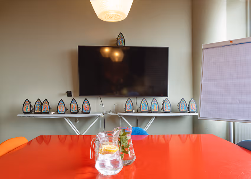 Detail van de nog in aanbouw zijnde Strijk ruimte bij De Groene Afslag.