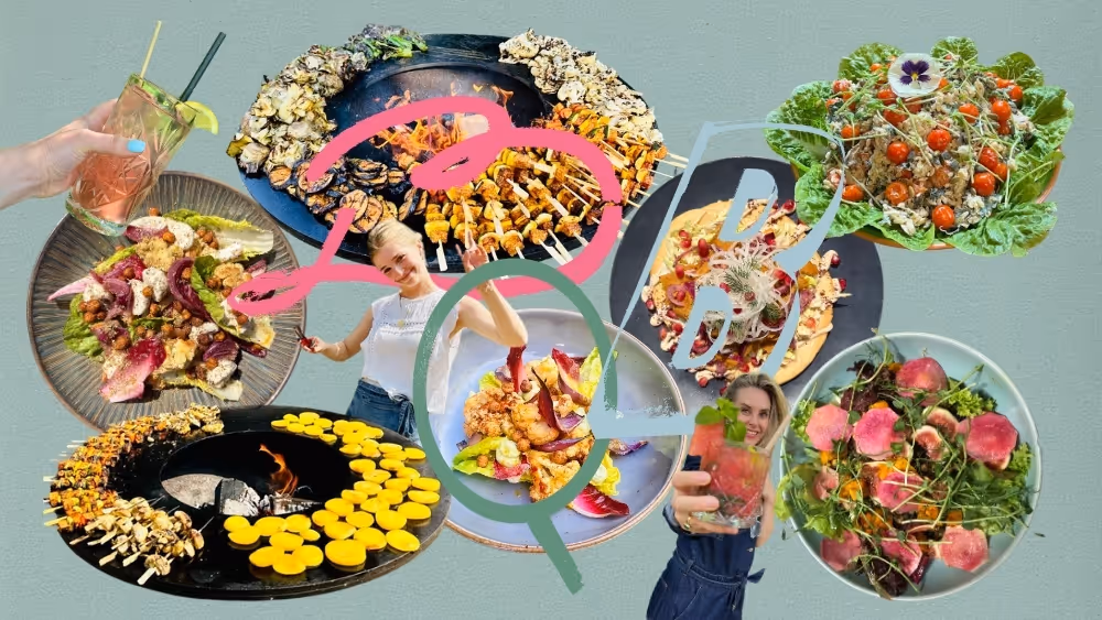 Collage van verschillende BBQ gerechten