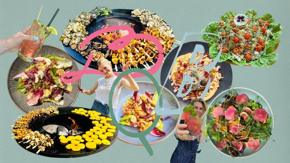 Collage van verschillende BBQ gerechten