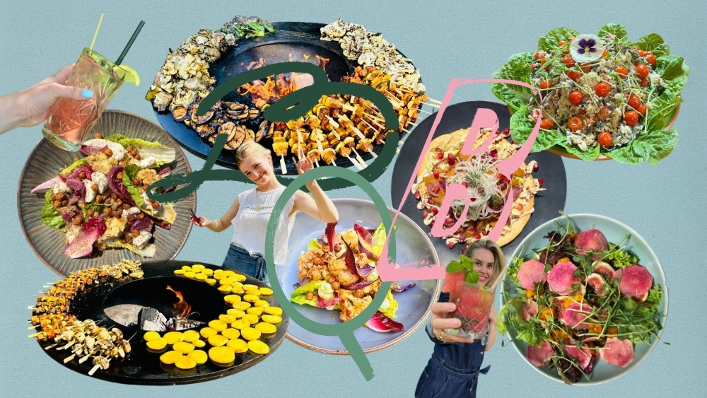Collage van verschillende BBQ gerechten