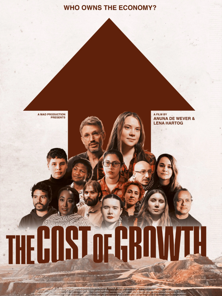 filmposter met portretten op een pijl