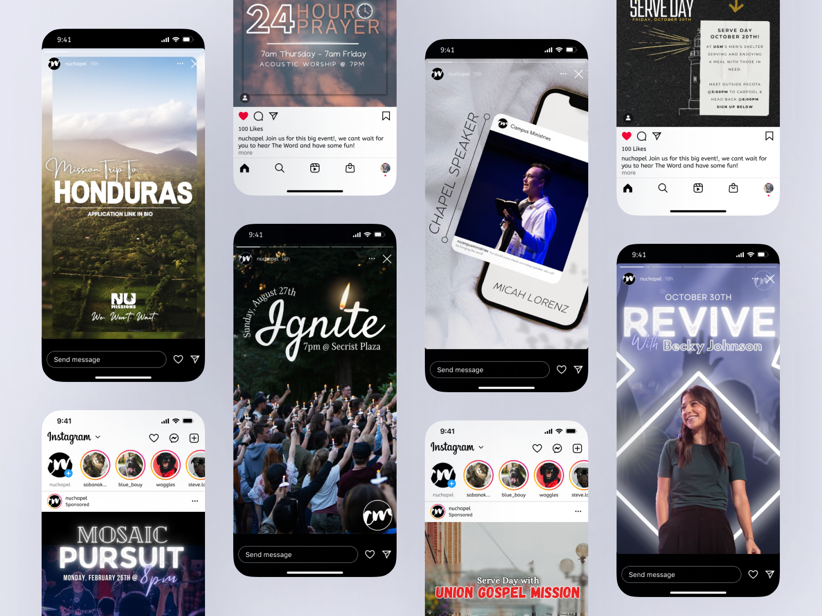 Collage of mobile app screens showing a food and nutrition tracker with meal logging, trending foods, food details, and recipe features.