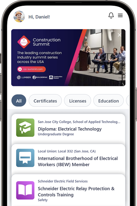 Individuals app screen
