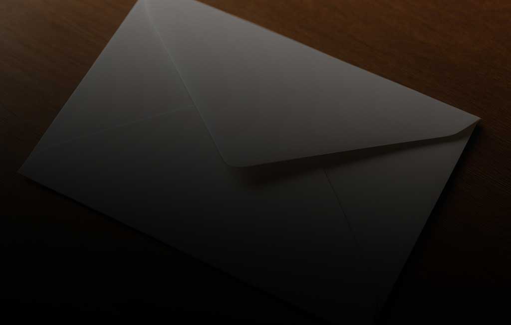 Envelope graphic behind Subscribe button – Jason D. Arroyo Studios newsletter signup