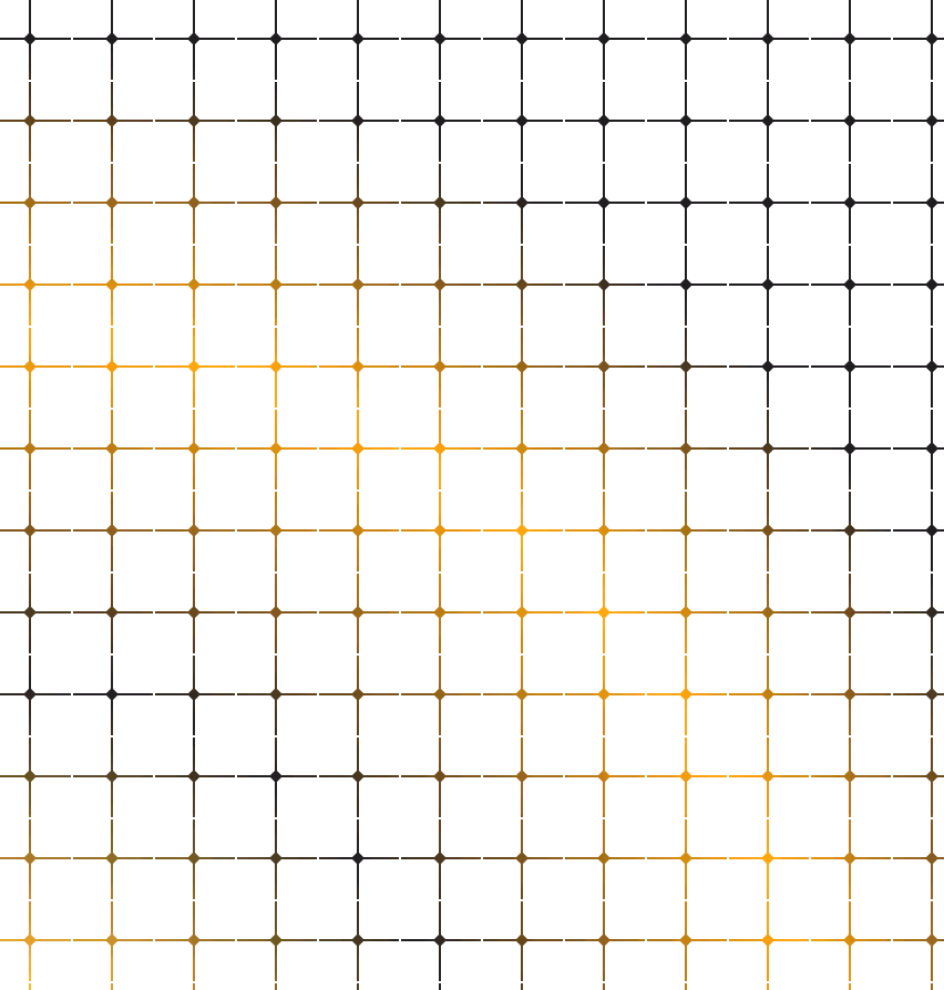 A black and yellow grid background featuring several scattered squares in varying sizes.


