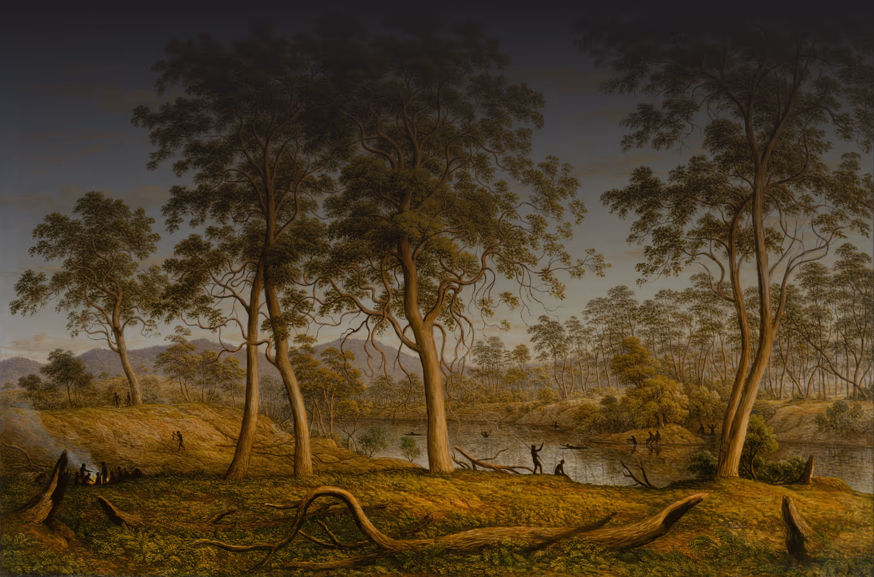 John Glover – Natives on the Ouse River, Van Diemen’s Land (1838)