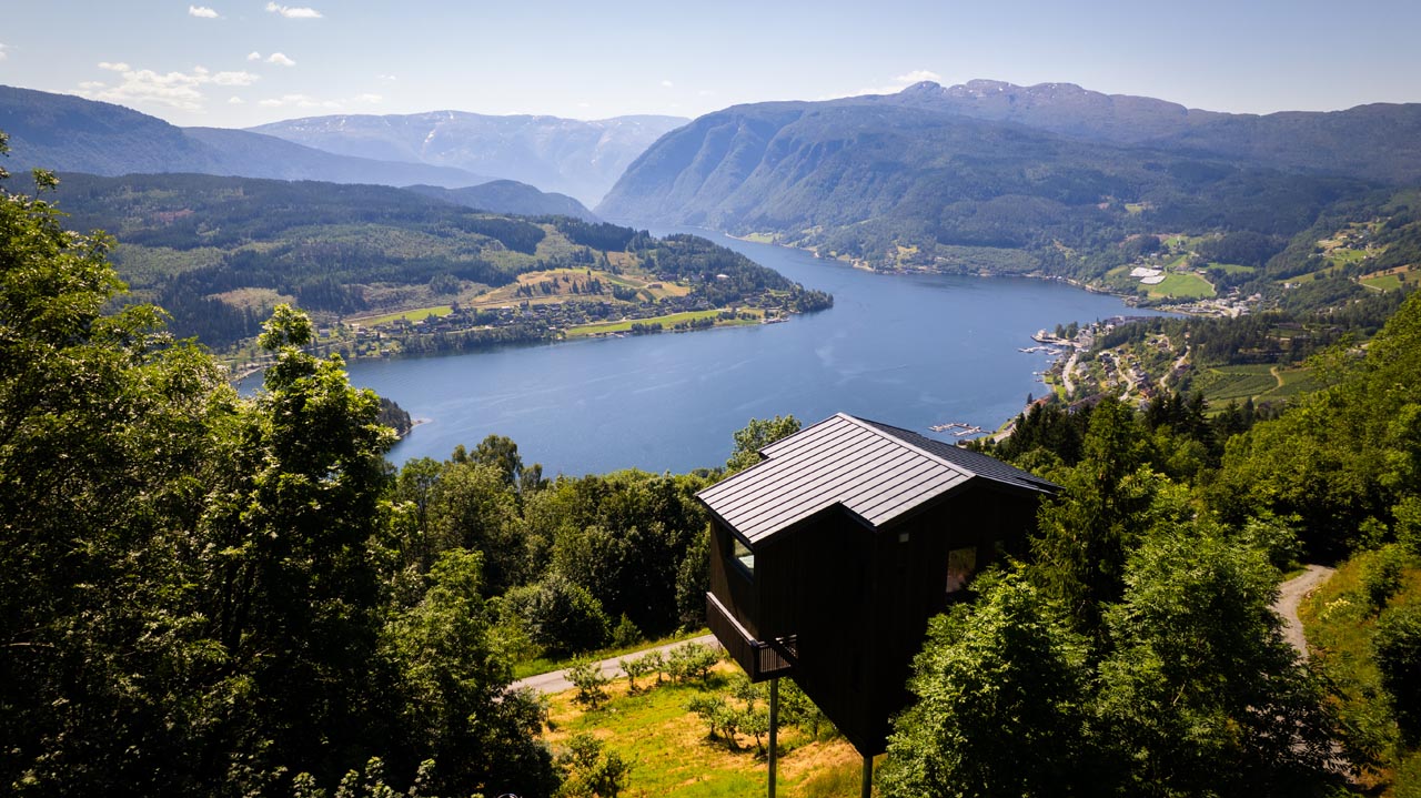 Einzigartige Baumhaushütte mit Panoramablick auf den Hardangerfjord