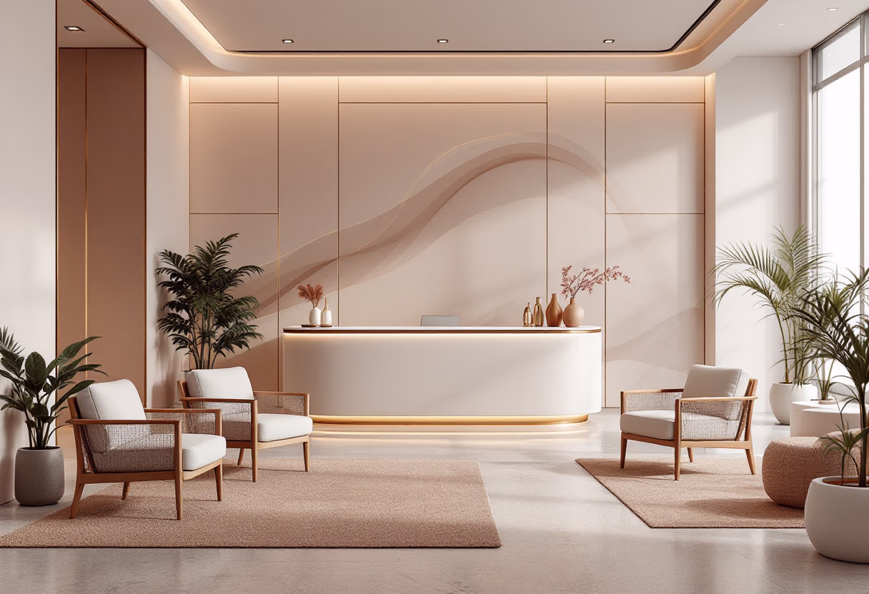 [background image] image of a welcoming reception area (for a automotive service)