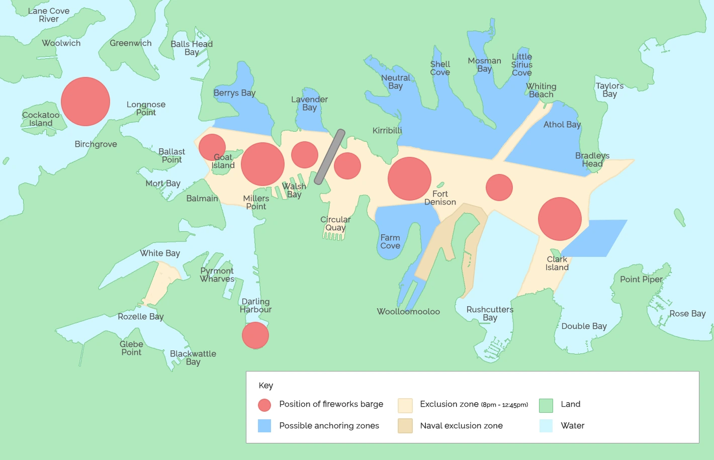 Wharf location decided at time of booking