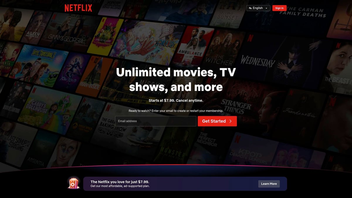 8 Great User Experience Websites to Inspire You in 2026 - Netflix