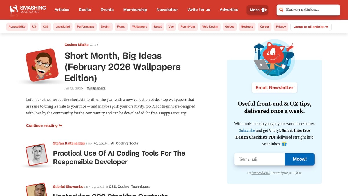 8 Essential Good UX Design Websites to Explore in 2026 - Smashing Magazine