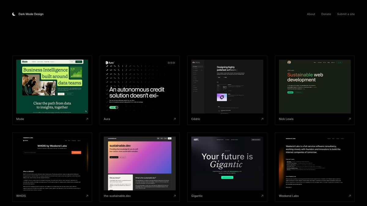 12 Inspiring Websites UI Examples to Elevate Your Design 2026 - Dark Mode Design